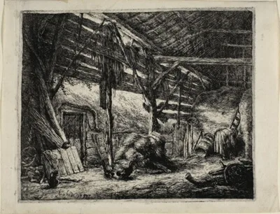 Adriaen van Ostade, The Barn