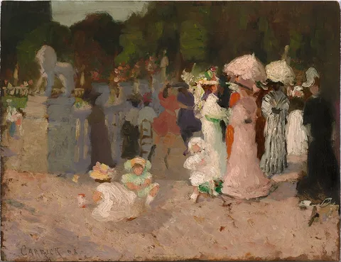Ethel Carrick, Paris park scene