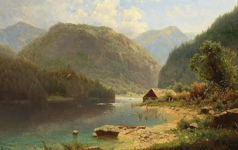 Adolf Chwala, A hut on the lakeside