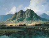 D. Howard Hitchcock, Maunawili Peaks (Olomana) from Kailua