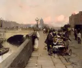 Walter Osborne, Dublin Streets: a Vendor of Books