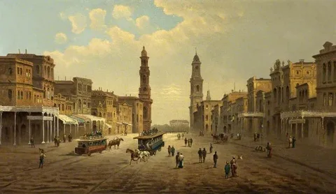Karl Kaufmann, Urban Street Scene (King William Street, Adelaide)