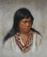 Grace Hudson, Hawaiian Girl with Seed Lei