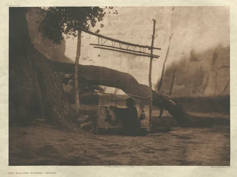 Edward S. Curtis, Portfolio I, Plate 34: The Blanket Weaver-Navaho