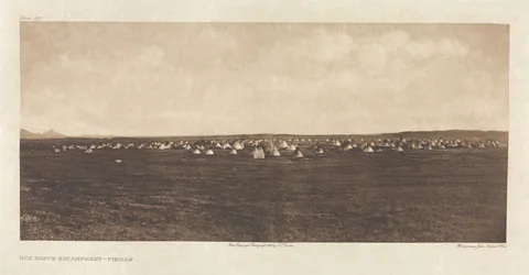 Edward S. Curtis, Portfolio VI, Plate 192: Sun Dance Encampment--Piegan