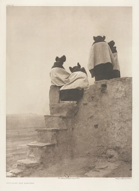 Edward S. Curtis, Portfolio XII, Plate 405: Watching the Dancers