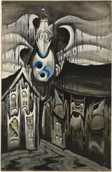 Charles E. Burchfield, Church Bells Ringing, Rainy Winter Night