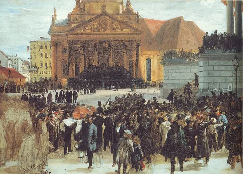 Adolph von Menzel, Laying out the March Dead