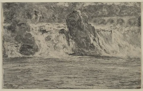 Adolph von Menzel, Falls of the Rhine at Schaffhausen (Rheinfall von Schaffhausen)