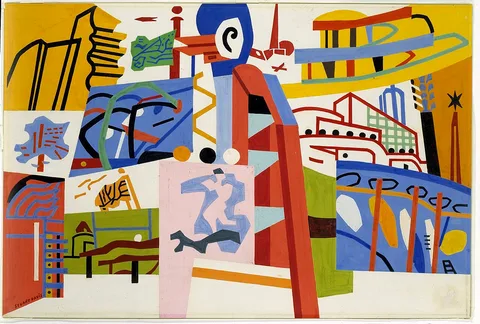 Stuart Davis, Impression of the New York World's Fair (mural study, Communications Building, World's Fair, Flushing, New York)