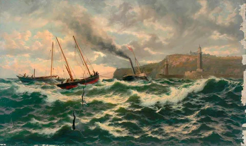 Thomas Rose Miles, 'Gainst Wind and Tide, off Whitby