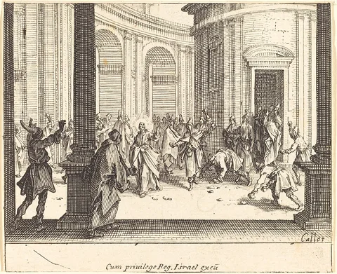 Jacques Callot, Christ and the Woman Taken in Adultery