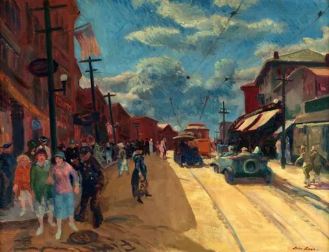 John Sloan, Main Street, Gloucester