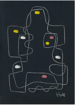 Kenneth Hall, Abstract Composition in Black