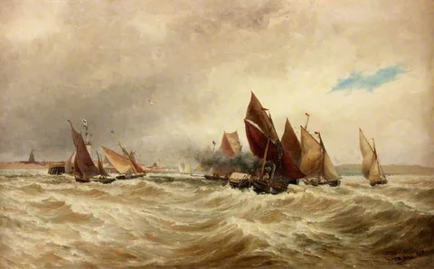 Thomas Bush Hardy, Towing Boats out of Calais