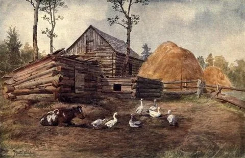 Thomas Mower Martin, A settlers farm yard