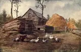 Thomas Mower Martin, A settlers farm yard