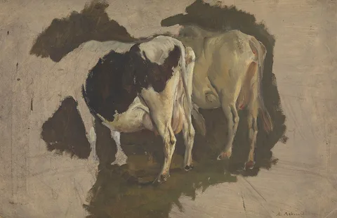Anders Askevold, Study of two Cows, seen from behind