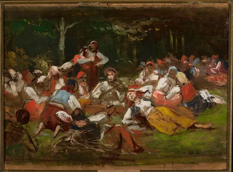 Wincenty Wodzinowski, Sketch for “Harvesters resting”