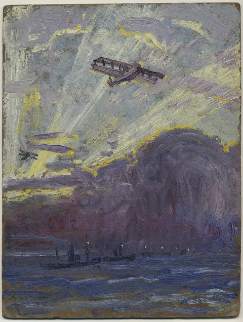 Arthur Lismer, Sketch for Minesweepers and Seaplanes
