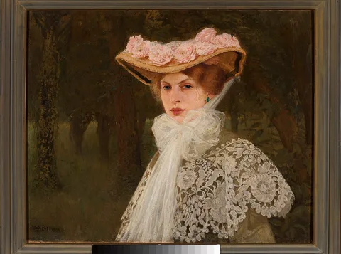 Edward Okuń, Portrait of Zofia Okuń née Tolkemit, the artist’s wife