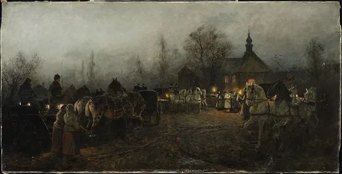 Antoni Piotrowski, Wedding in the evening