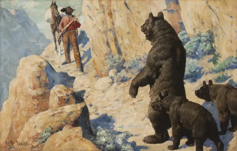 William Robinson Leigh, Bears in the Path (Surprise)