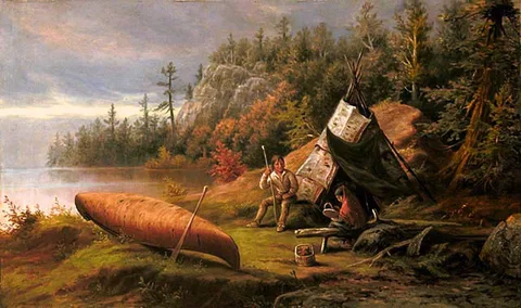 Frederick Arthur Verner, Ojibwa Camp, Northern Shore of Lake Huron