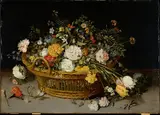 Jan Brueghel the Younger, A Basket of Flowers