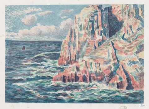 Maximilien Luce, The Sea at Camaret, The Red Rocks