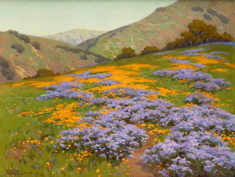 John Marshall Gamble, Wild Heliotrope and Poppies, San Francisco