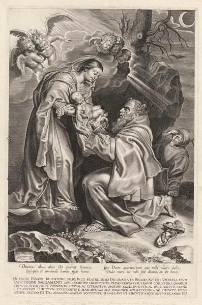 Peter Paul Rubens, De Heilige Franciscus van Assisi ontvangt het Christuskind uit handen van Maria