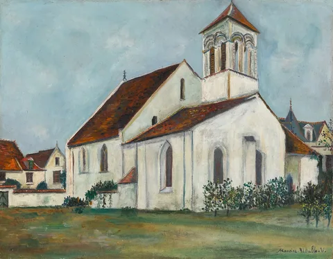 Maurice Utrillo, L'Église Saint-Laurent, Beaulieu-les-Loches (Indre-et-Loire)