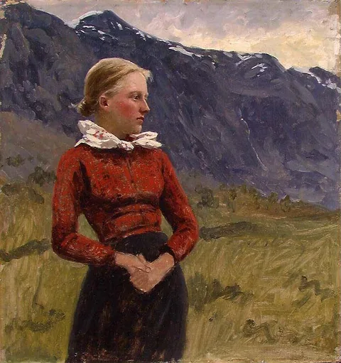 Hans Dahl, Jente fra Olden