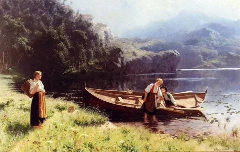 Hans Dahl, By the Water's Edge