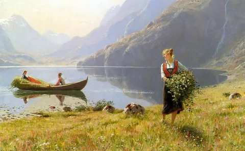 Hans Dahl, On the banks of the Fjord