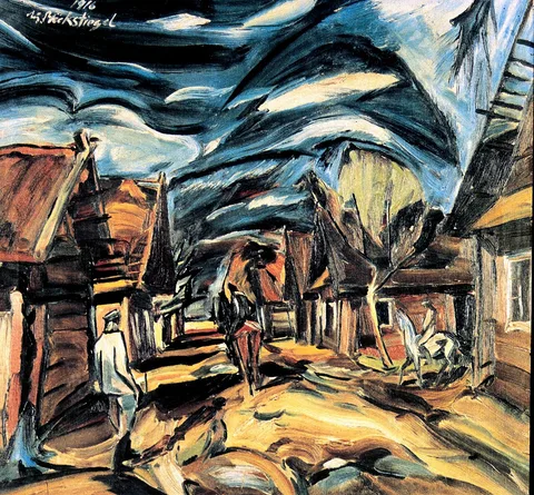 Peter August Böckstiegel, The Village of Yasky, Russia