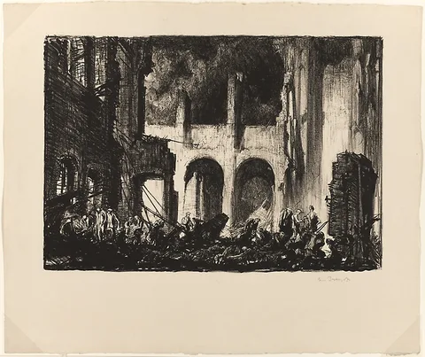 Frank Brangwyn, The Church of St. Martin, Ypres