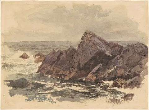 William Trost Richards, Seascape with Rocks