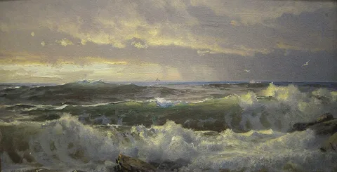 William Trost Richards, Surf on Rocks