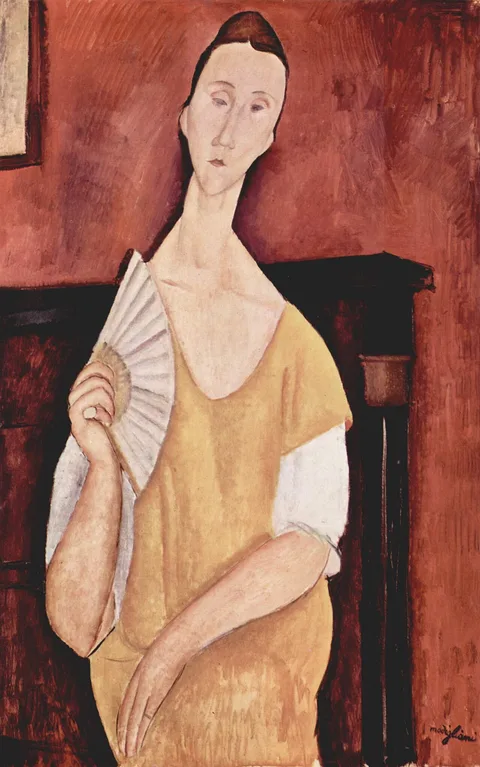 Amedeo Modigliani, Ritratto di Lunia Czechowska con ventaglio