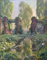 Colin Campbell Cooper, The Lotus Pool, El Encanto, Santa Barbara