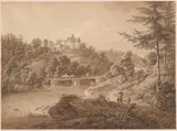 Adrian Zingg, Rauenstein Castle Seen from the River's Edge