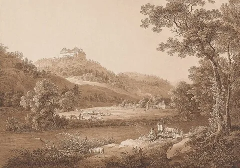 Adrian Zingg, Augustusburg Castle Seen from the River