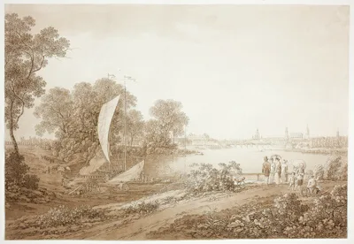 Adrian Zingg, View of Dresden from Pieschen