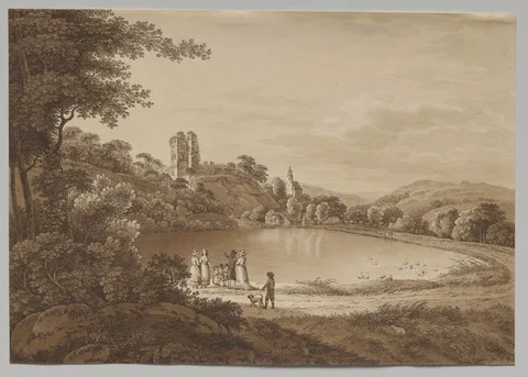 Adrian Zingg, Landscape with Tharandt Castle Ruins