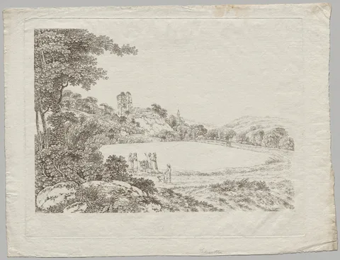 Adrian Zingg, Landscape with Tharandt Castle Ruins