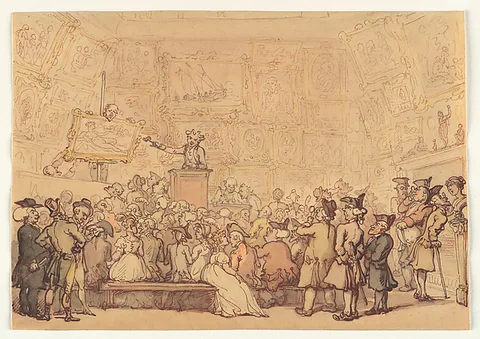 Thomas Rowlandson, Christie's Auction Room, Pall Mall