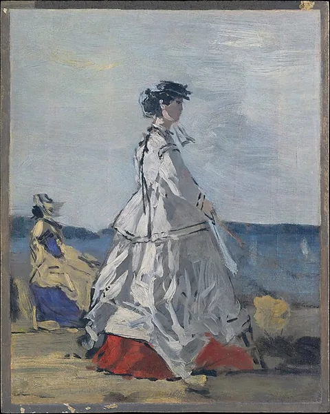Eugène Louis Boudin, Princess Pauline Metternich (1836–1921) on the Beach