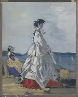Eugène Louis Boudin, Princess Pauline Metternich (1836–1921) on the Beach